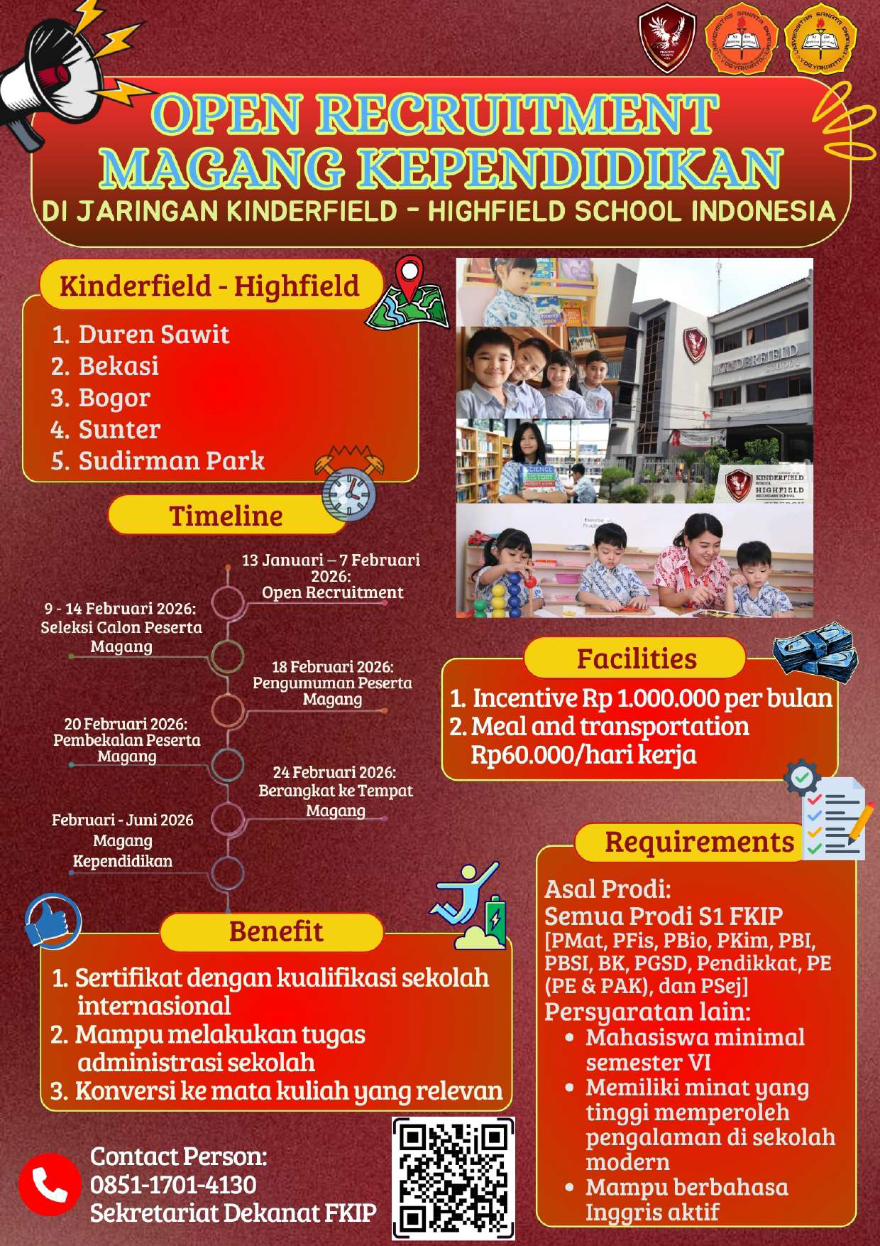 Flayer Magang di Jaringan Kinderfield - Highfield School Indonesia