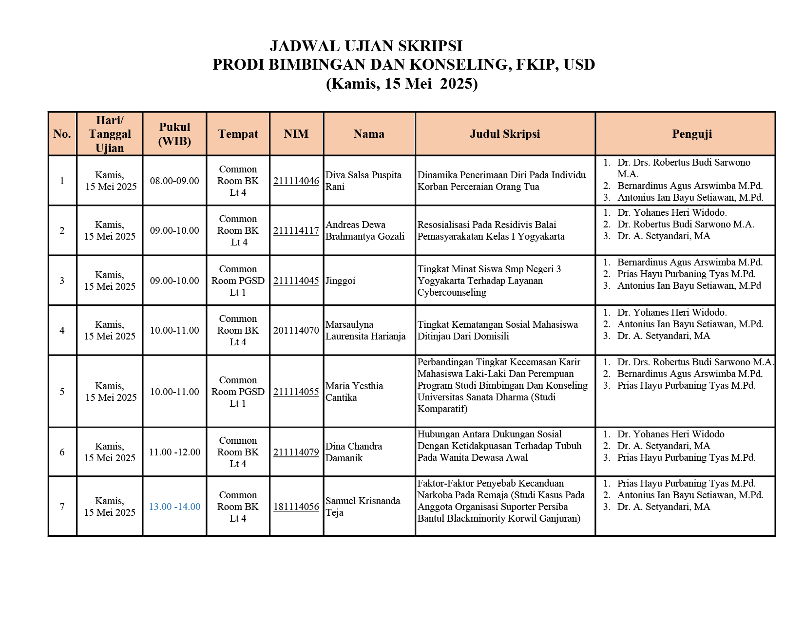 Jadwal Ujian Skripsi 15 Mei 2025 Rev-01