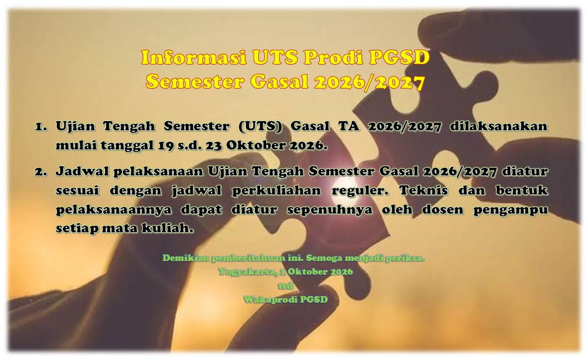 jadwal UTS gasal2627