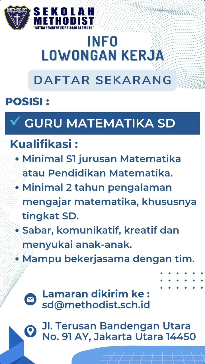 Lowongan Guru SD