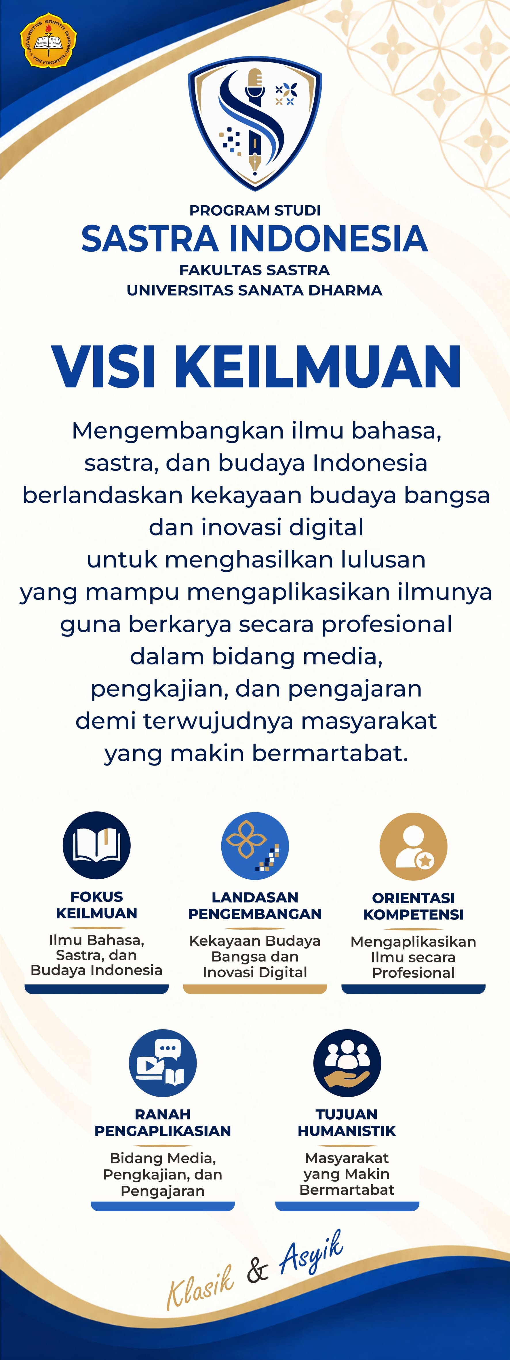Visi Keilmuan Program Studi Sastra Indonesia USD