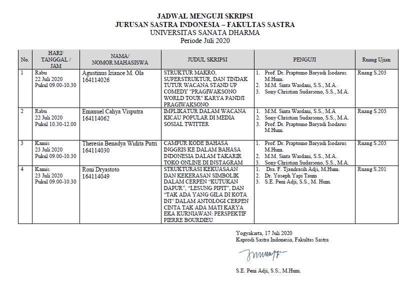 jadwal ujian skripsi 22-23 juli