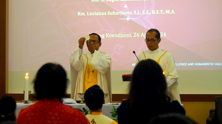 Father Albertus Bagus Laksana in Faculty of Letters Anniversary
